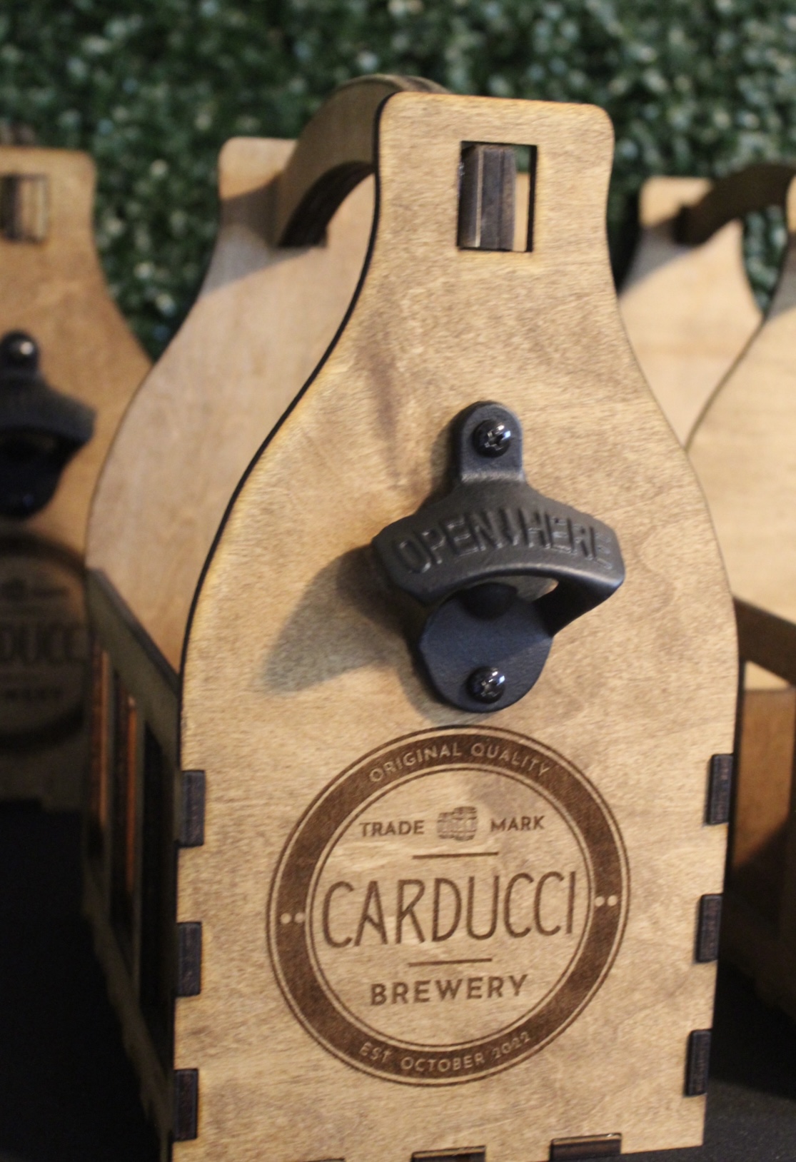 Custom Wooden Beer Caddy with Personalization Available - Image 2