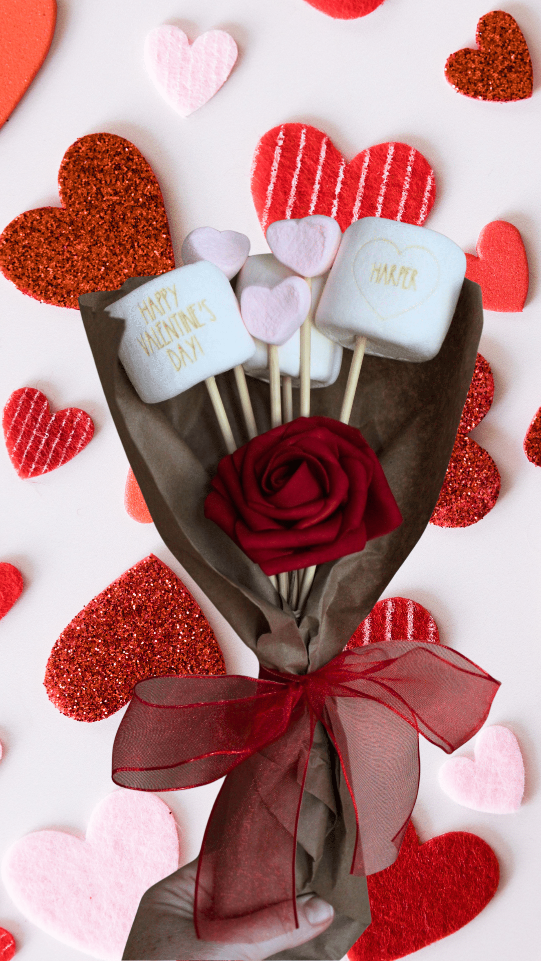 Valentine Marshmallow Bouquet
