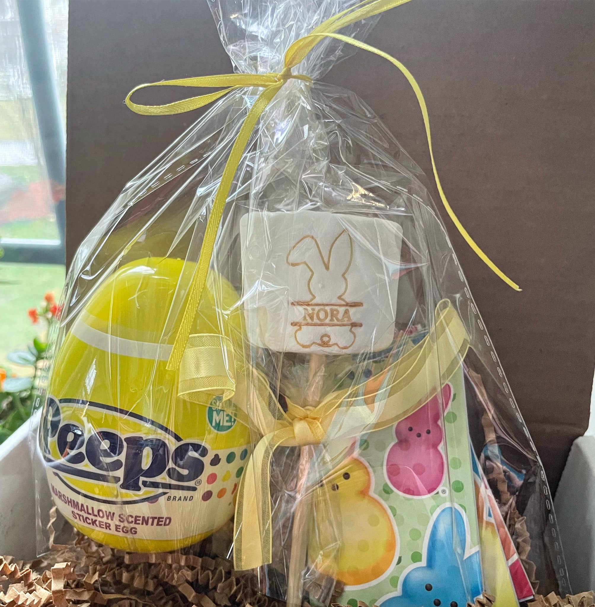 Easter Peep Set with Custom Marshmallow Engraved with Name